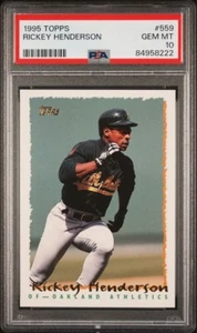 Rickey Henderson 1995 Topps #559 PSA 10 Gem Mint - Picture 1 of 2