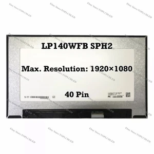 LP140WFB SPH2 LP140WFB (SP)(H2) FHD 1920×1080 Laptop 40 Pin LCD Display Screen - Picture 1 of 1