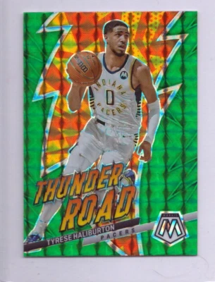 2022-23 Panini Mosaic - Thunder Road Green Mosaic Prizm #3 Tyrese Haliburton - Image 1 of 2