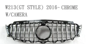 Front Grille Chrome GT Look With Camera Hole FOR '2016-'2019 Benz W213 E Class - Imagen 1 de 2