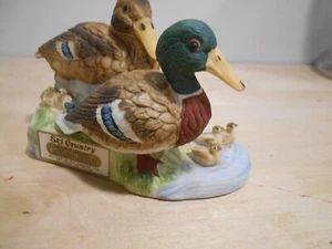 1977 Ski Country MALLARD DUCK FAMILY w/ Babies Mini Decanter  EMPTY 7909 - Picture 1 of 4
