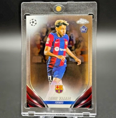 2023-24 Topps Chrome UCC Lamine Yamal #64 FC Barcelona Base Rookie Card (RC) - Image 1 of 4
