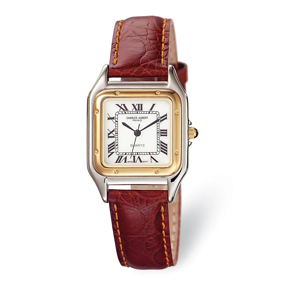 Men Charles Hubert Leather Wrist Watch - Image 1 of 1