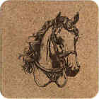 'horse' Square Cork Trivet / Pot Stand (TR00024209)
