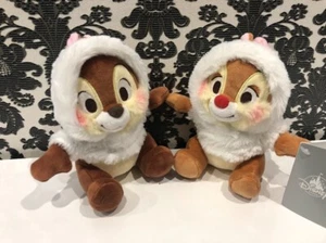 Chip & Dale Kawaii Muñeca de Peluche Capucha Blanca Juguete de Peluche 2 CONJUNTO Disney Store Limited - Imagen 1 de 12
