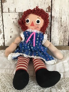 VTG Raggedy Ann Doll I LOVE YOU Heart On Front And Back 15" NICE!! - Picture 1 of 8