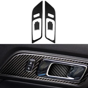 Guarnizione pannello maniglie porte interne fibra di carbonio per Ford Mustang 2015-2023 - Foto 1 di 9