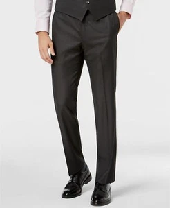 $265 Marc New York 33W 32L Men's Gray Modern Fit Suit Neat Trousers Dress Pants - Picture 1 of 5