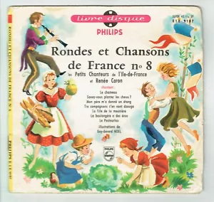 Round Songs France No. 8 + 9 Do you know ..cabbages WITHOUT Vinyl PHILIPS 9107/8 - Picture 1 of 8