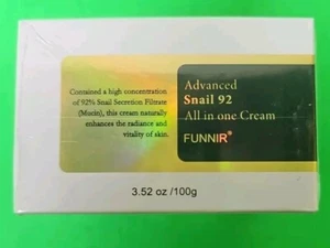 FUNNIR Snail Mucin 92% Crema Reparadora Hidratante Facial 100g, Crema Facial para Todos - Imagen 1 de 1