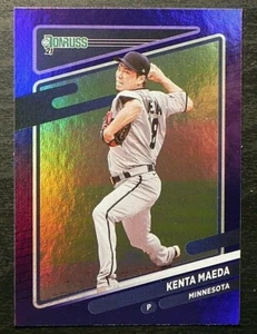 2021 Donruss Holo PURPLE #176 Kenta Maeda Minnesota Twins - Picture 1 of 2