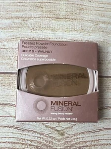 Mineral Fusion Pressed Powder Base Deep 5 Walnut 1 Buildable Compact .32 oz. - Picture 1 of 5