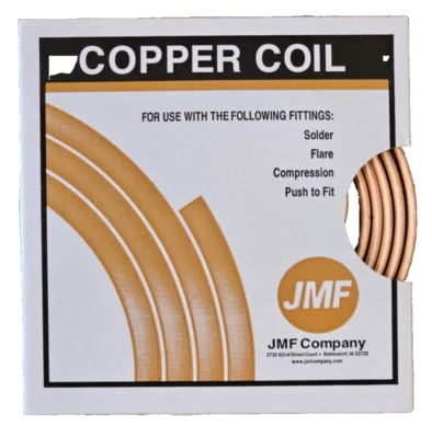 JMF Company 6363804755406 Type L Coiled Copper Utility Tubing 1/4" OD