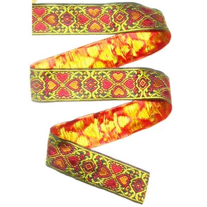 Jacquard Ribbon 1" or 1 3/8" Four Leaf Clover 10 Colors! - Picture 1 of 11