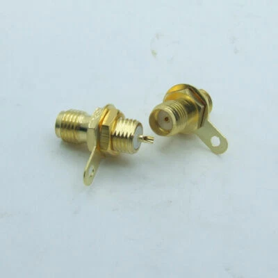 10 sets SMA Female Jack RF Connector Panel Mount with nut bulkhead handle Solder - Image 1 of 3