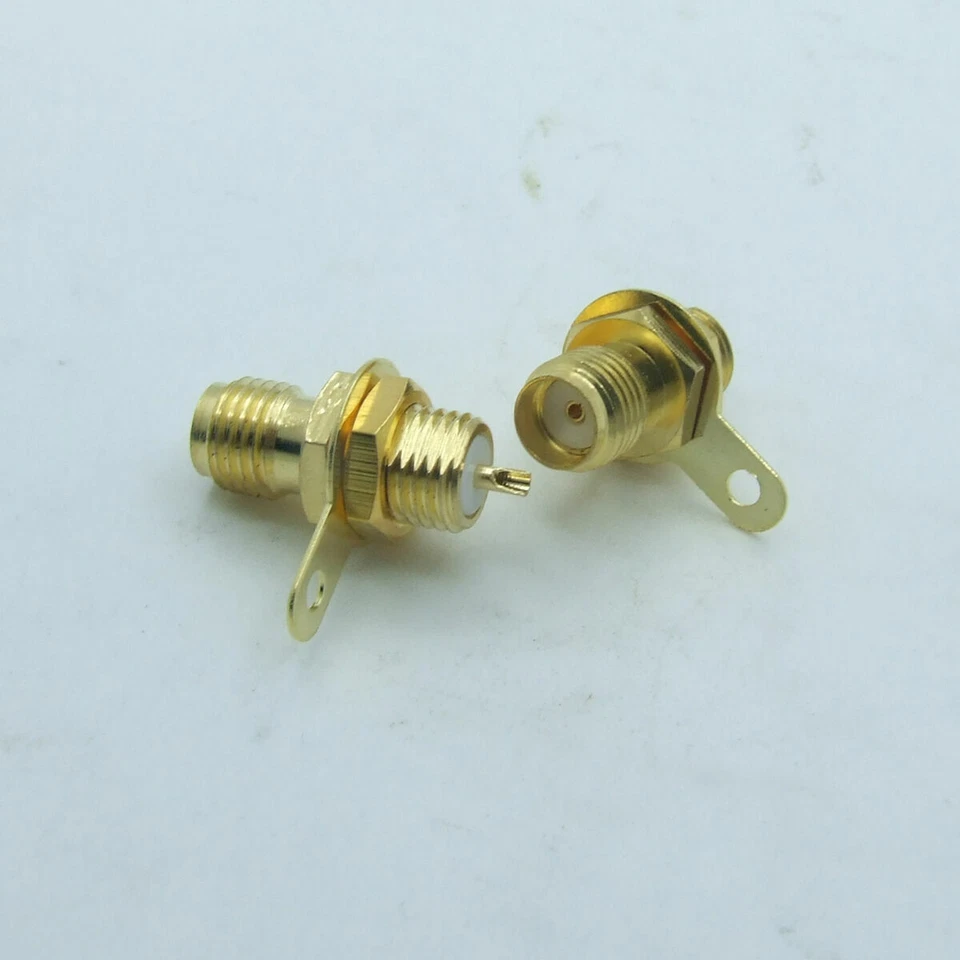 10 sets SMA Female Jack RF Connector Panel Mount with nut bulkhead handle Solder - Image 1 of 3