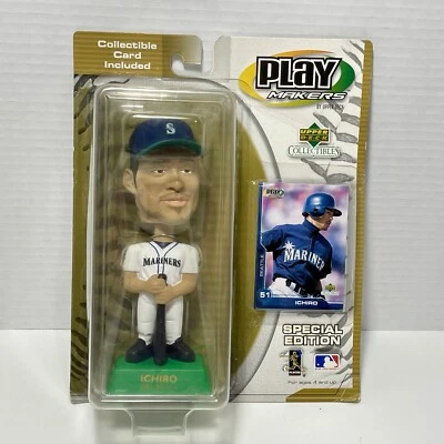 Ichiro Suzuki 2001 Play Makers Bobblehead | Seattle Mariners | MLB Upper Deck Foto 1 de 2