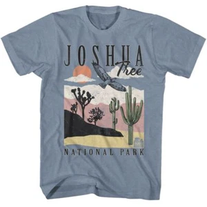 National Parks Joshua Tree Landscape Cacti Indigo Heather Brands Shirt - Picture 1 of 2