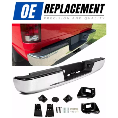 FÜR 04-08 DODGE RAM 1500 2500 3500 HD NEU CHROM HECKSTUFE STOßSTANGE MONTAGE