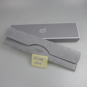 Hermes Uhr / Schmuck graues Stoffetui mit Umkarton - Bild 1 von 3