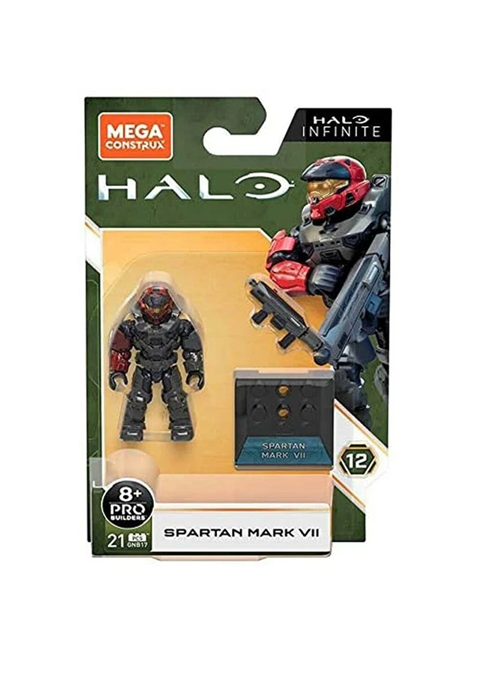 Mega Construx Halo Pro Builders Spartan Mark VII Figure Set NEW - Image 1 of 1