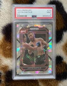 2023 Prizm UFC Justin Gaethje - Cracked Ice PSA 9 BMF - Bild 1 von 2