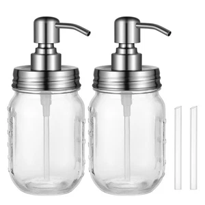 Botellas de bomba vacías de 450 ml dispensador de prensa de loción artículos de tocador almacenamiento de champú - Imagen 1 de 11