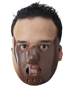 Silence of the Lambs Adult Hannibal Lecter Mask Plastic Halloween Restraint - Picture 1 of 2