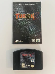 Turok 2 Seeds of Evil Nintendo 64, 1998 N64 Cartridge & Manual + Hardshell Case - Picture 1 of 10