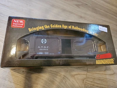 Vagão HO Roundhouse ATSF Santa Fe 40' revestimento duplo - #84661 novo na caixa - Imagem 1 de 2