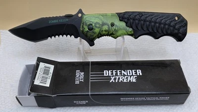 Zombie Killer Defender Xtreme Folding Pocket Knife NOS In Box   - Image 1 of 4