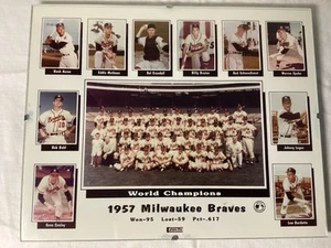 Commemorative Photo Of The 1957 Milwaukee Braves World Series Champions 8x10” - Picture 1 of 2