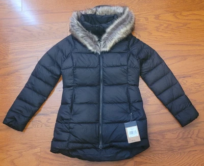 NUEVO NUEVO CON ETIQUETAS Chaqueta con Capucha de Piel Parkina The North Face Dreamer para Mujer Negra $330 Foto 1 de 4