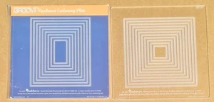 2 A4 quadratische Groovi Prägeplatten verschachtelt quadratisch & retangle - Bild 1 von 3