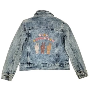 Barbie Little Girl Revolution Jean Denim Jacket Blue Size M / 7-8 - Picture 1 of 5