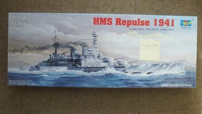 HMS Repulse 1941 von Trumpeter in 1/350 incl. Eduard-Ätzteilen - Bild 1 von 4