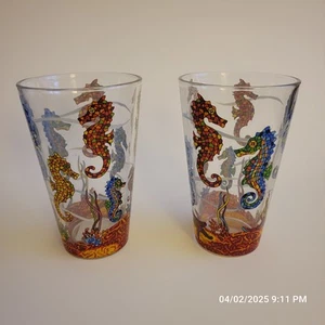 Vidrieras Seahorse vasos de mosaico Ole' vasos 10 OZ - 2 - Imagen 1 de 3