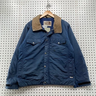 Chaqueta de Colección Años 70 North Face Bomber Talon Cremallera Hombres Grande Azul Pana Cuello EE. UU.  Foto 1 de 4