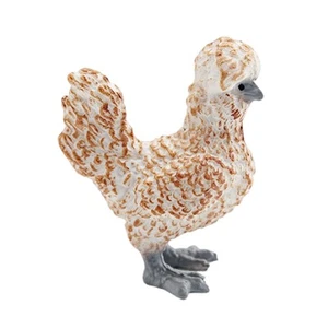 Black White Rooster Model Educational Farm Pvc Chickens Figurine Sculpture - Picture 1 of 6