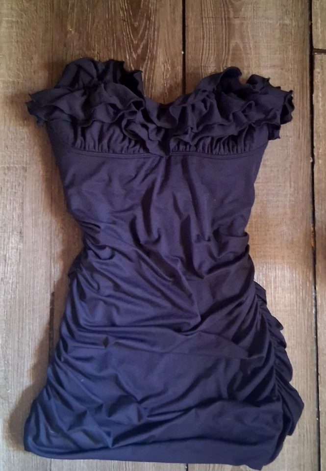 Juicy Couture RARO Traje de Baño Traje de Baño Azul Marino Demi Volantes Pequeño Foto 1 de 4