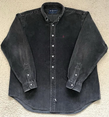 Vintage 90’s Ralph Lauren Made in USA Corduroy Button-Up Shirt Men’s (XL) - Image 1 of 4