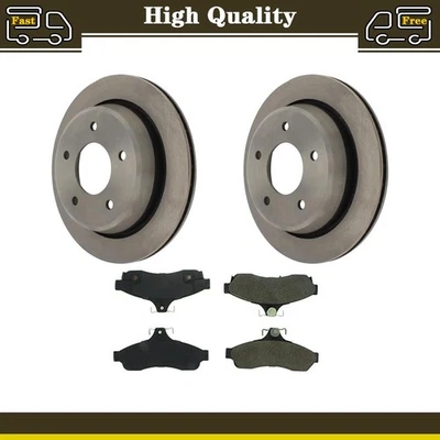 Juego de pastillas de freno traseras y rotores de freno para Chevrolet Caprice 4,3 L 5,7 L Foto 1 de 4