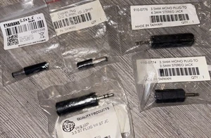 Lot if 5 - Mono Coaxial Plug, 3.55mm Stereo Jack, 5mm, 6.3mm + - Picture 1 of 5