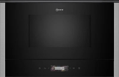 NEFF Einbau Mikrowelle NL4WR21N1 900W 21l Edelstahl TFT Touch Schwarz - Bild 1 von 4