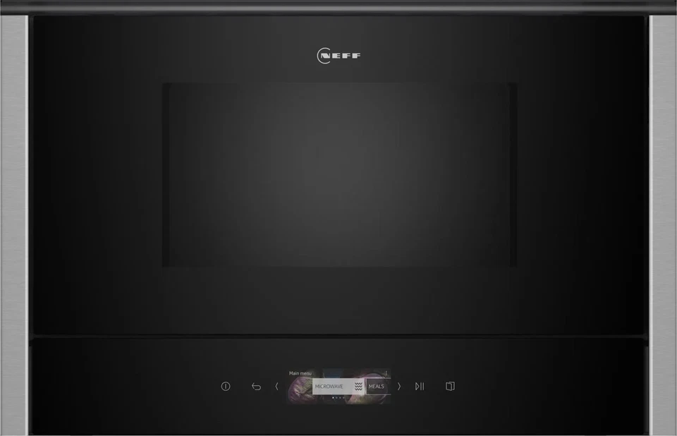 NEFF Einbau Mikrowelle NL4WR21N1 900W 21l Edelstahl TFT Touch Schwarz - Bild 1 von 4