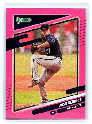 2021 Donruss Holo Pink Jose Berrios Minnesota Twins #164 - Image 1 of 2