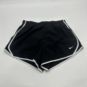 Nike Dri-Fit Shorts Girls XL Black & Striped White Logo ..#31868 - Picture 1 of 12