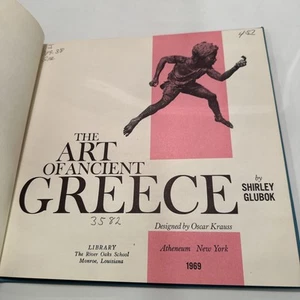 ART OF ANCIENT GREECE - Shirley Glubok - Vintage 1963 Hardback Book (library Ed) - Picture 1 of 10