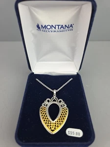 Montana Silversmiths Pendant Necklace - Honeycomb Western Lace 19" - Picture 1 of 4
