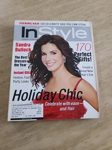 InStyle Magazine December 2000 Sandra Bullock Holiday Chic The Best Dresses - Picture 1 of 2